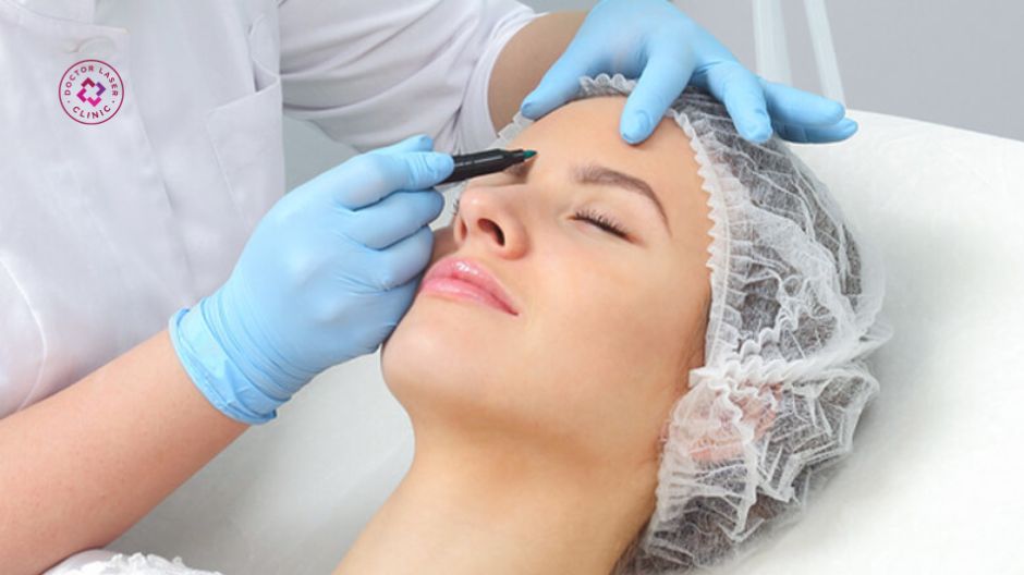 thực hiện treo chân mày đúng kỹ thuật