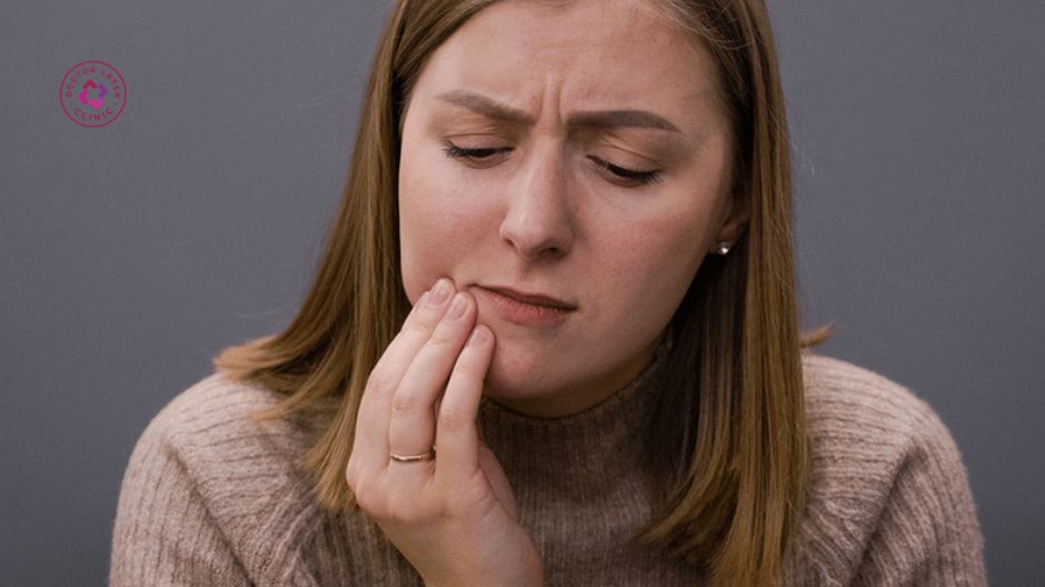 cảm giác căng môi trên sau tiêm botox