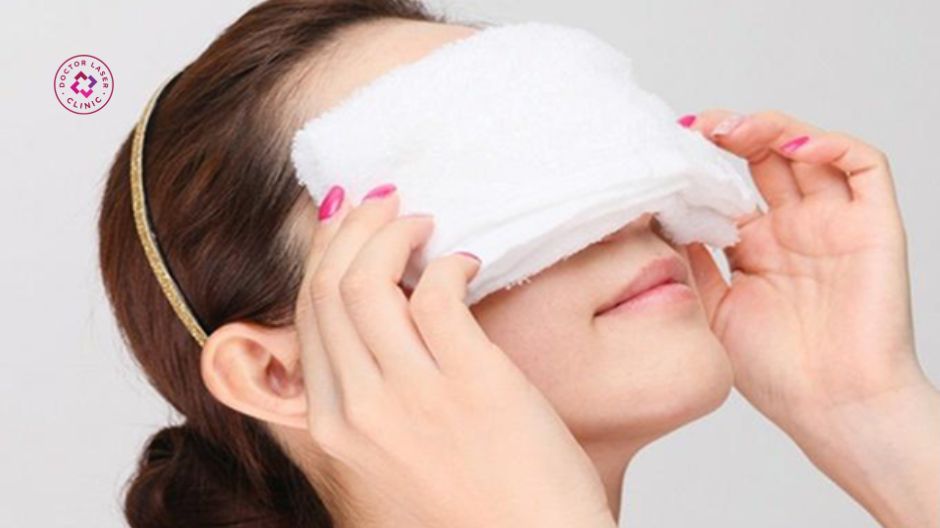 chườm ấm hỗ trợ phục hồi sau tiêm botox