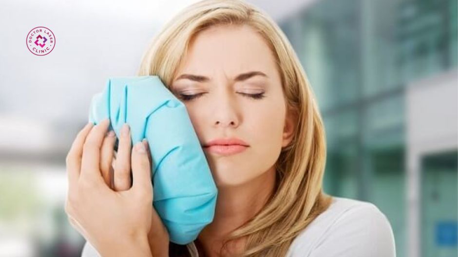 chườm lạnh giảm nóng rát