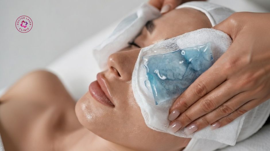 chườm lạnh giảm sưng sau tiêm meso