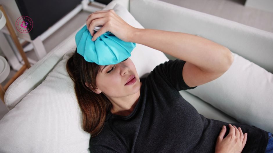 chườm lạnh sau laser pico 24h đầu