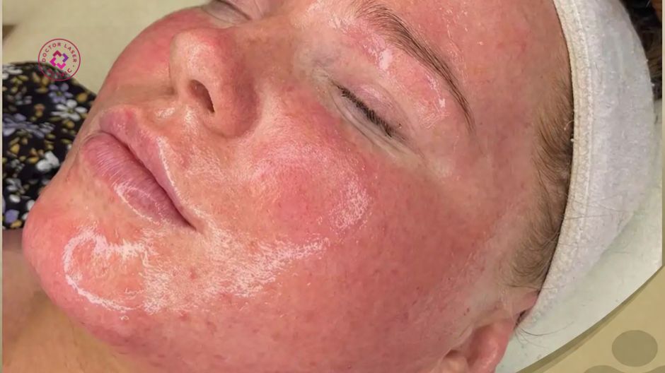 da đỏ kéo dài sau peel