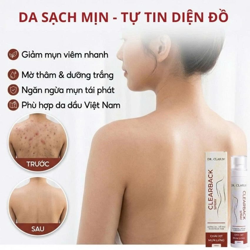 da sạch mịn với combo trị mụn lưng dr clariv da sạch mịn với combo trị mụn lưng dr clariv