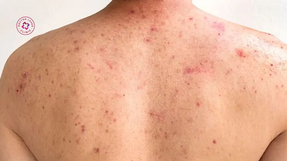 dấu hiệu nhận biết thâm mụn lưng