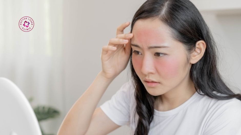 đỏ da sưng nhẹ sau tiêm mesotherapy