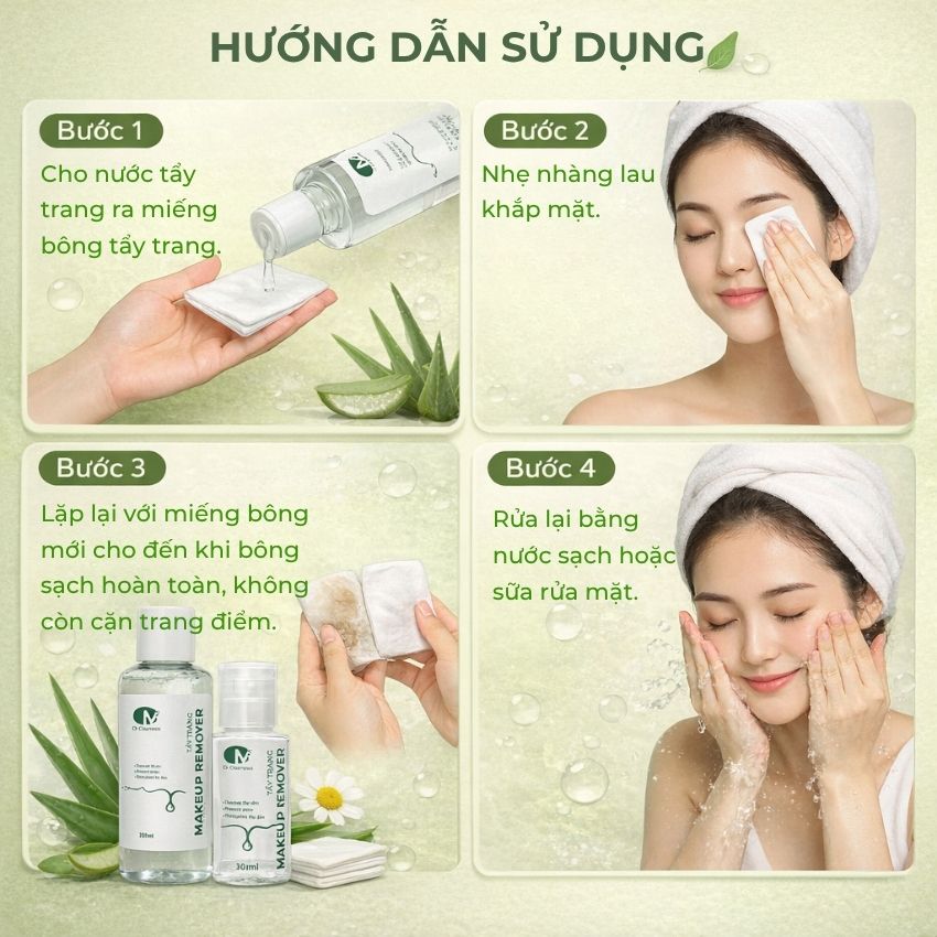 hướng dẫn sử dụng nước tẩy trang dr cosmess hướng dẫn sử dụng nước tẩy trang dr cosmess