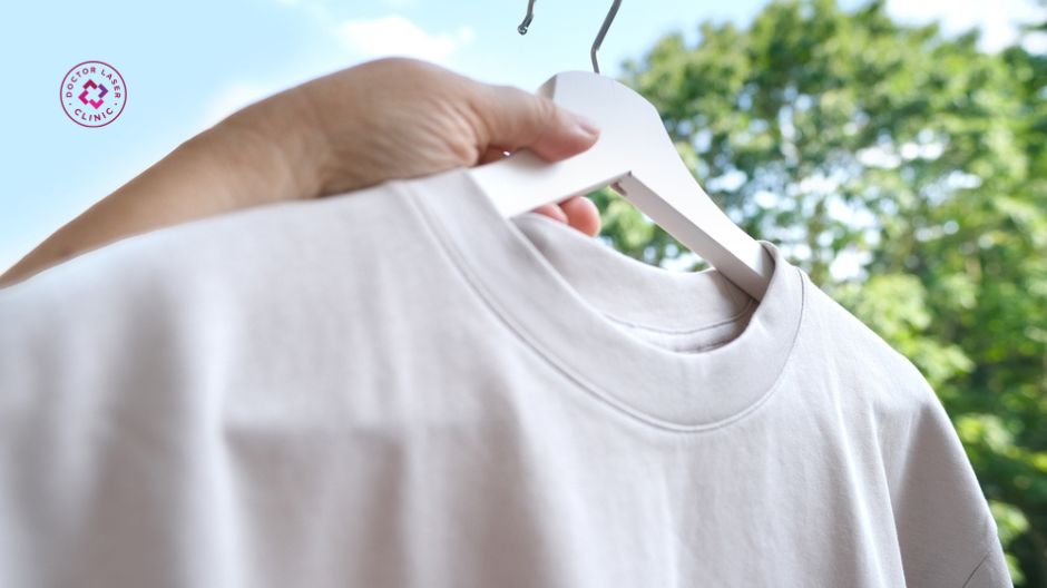 mặc quần áo thoáng khí giảm mụn lưng hiệu quả