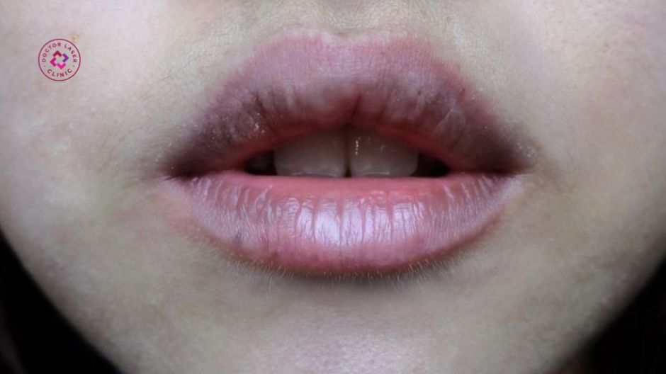 môi thâm tăng sắc tố melanin