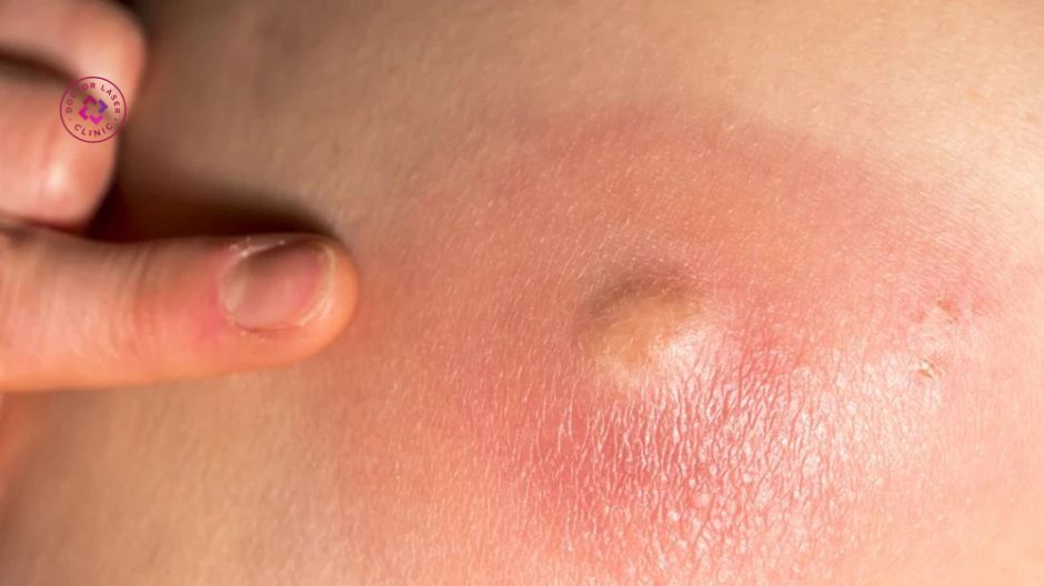 nốt nhọt sưng đỏ ở lưng