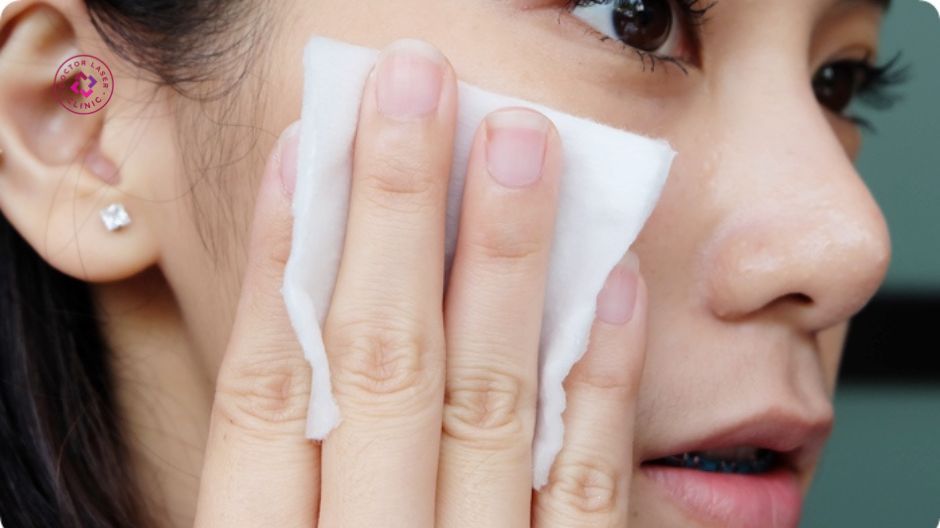 rửa mặt bằng nước muối sinh lý sau tiêm meso