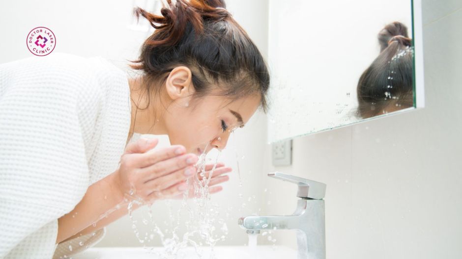 rửa mặt sớm sau peel gây kích ứng da