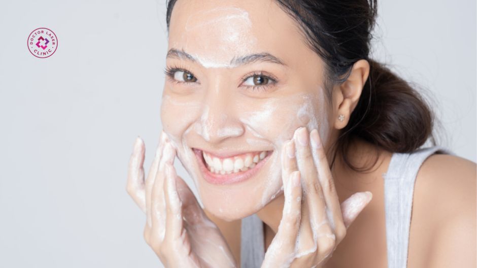 sửa rửa mặt dịu nhẹ cân bằng sau peel