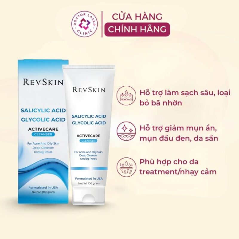 sữa rửa mặt revskin activecare cleanser