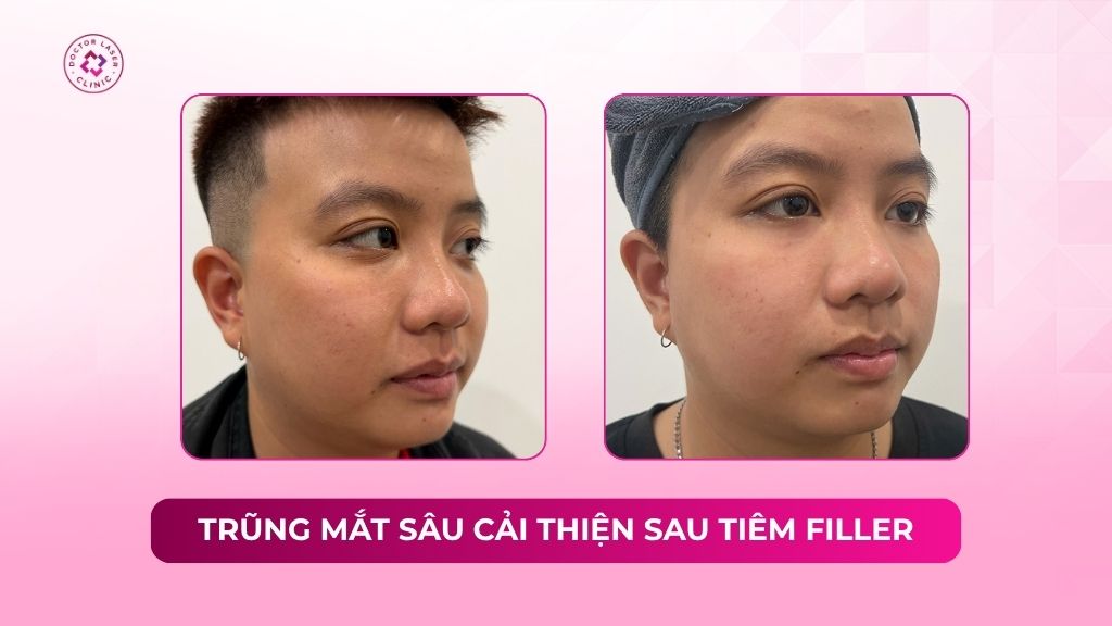 trũng mắt sâu cải thiện sau tiêm filler tại doctor laser
