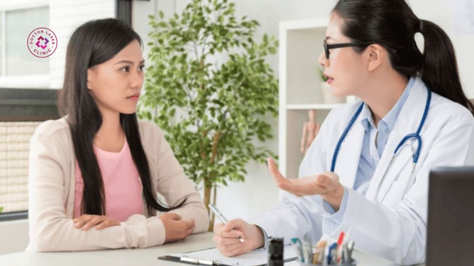 tư vấn bác sĩ trước khi tiêm botox bắp chân