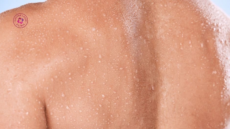 tuyến mồ hôi hoạt động mạnh gây mụn lưng