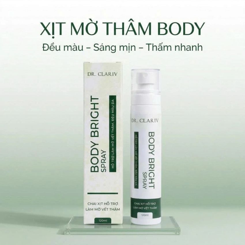 xịt mờ thâm body dr clariv xịt mờ thâm body dr clariv