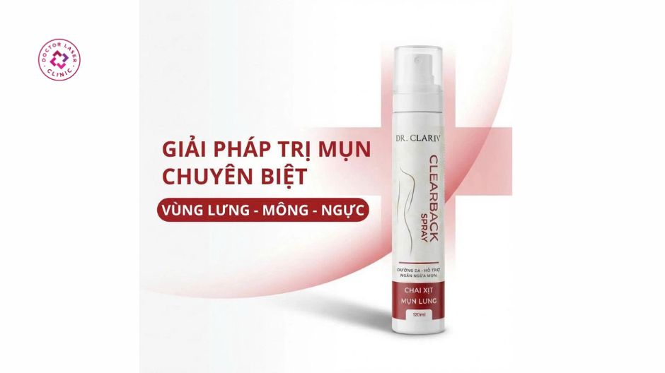 xịt mụn lưng dr clariv
