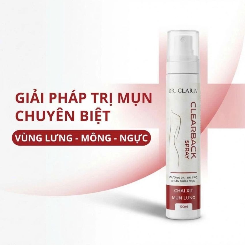 xịt trị mụn lưng chuyên biệt dr clariv xịt trị mụn lưng chuyên biệt dr clariv