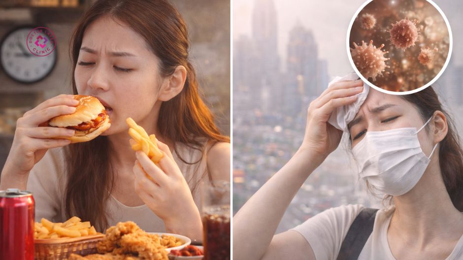 lối sống môi trường gây mụn bọc