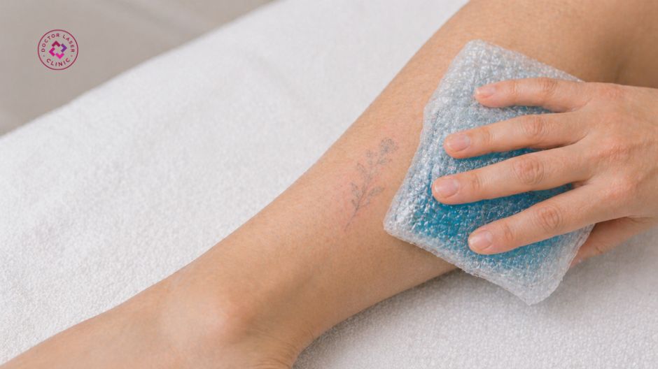 chăm sóc sau xoá xăm bằng chườm lạnh