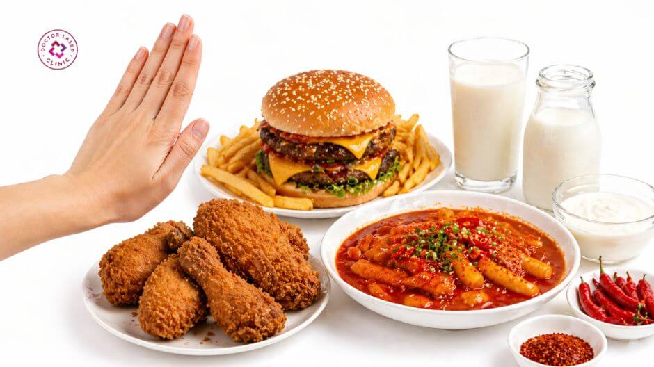 chế độ ăn uống gây mụn trứng cá bọc