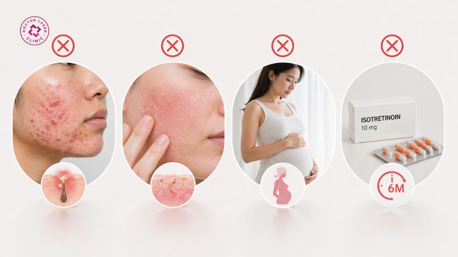 chống chỉ định peel da đẩy mụn