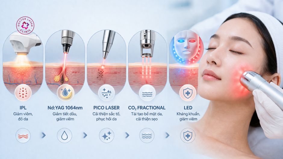 công nghệ điều trị mụn bọc sưng to