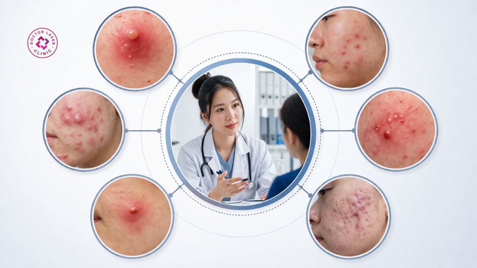 dấu hiệu mụn cần gặp bác sĩ