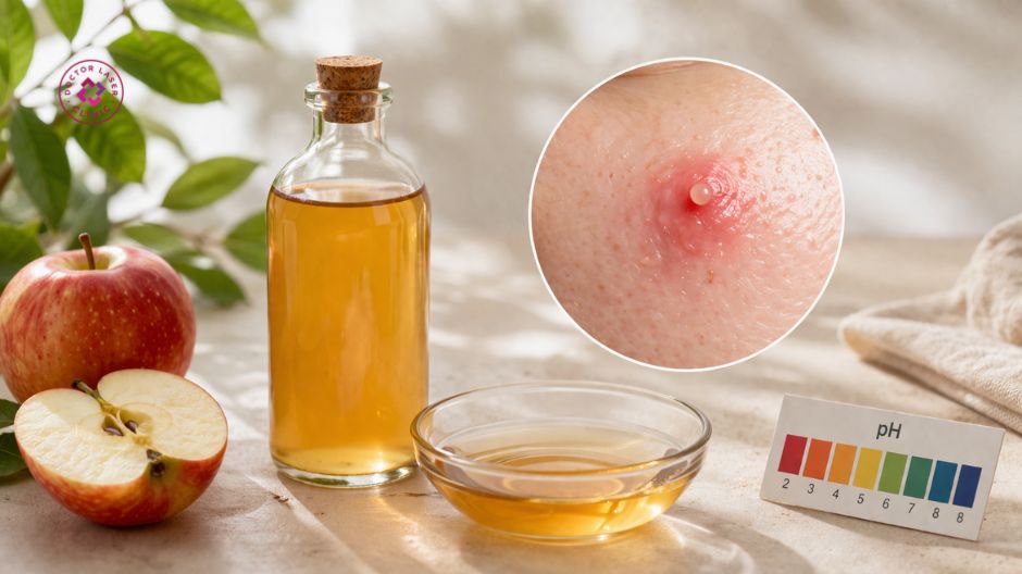 giấm táo trị mụn bọc