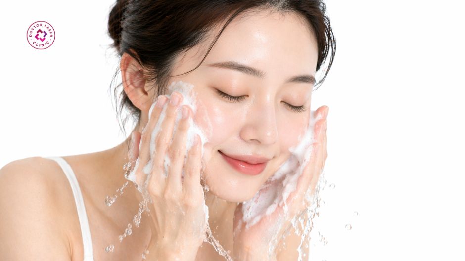 giữ da sạch sẽ ngăn ngừa mụn trứng cá ở cằm