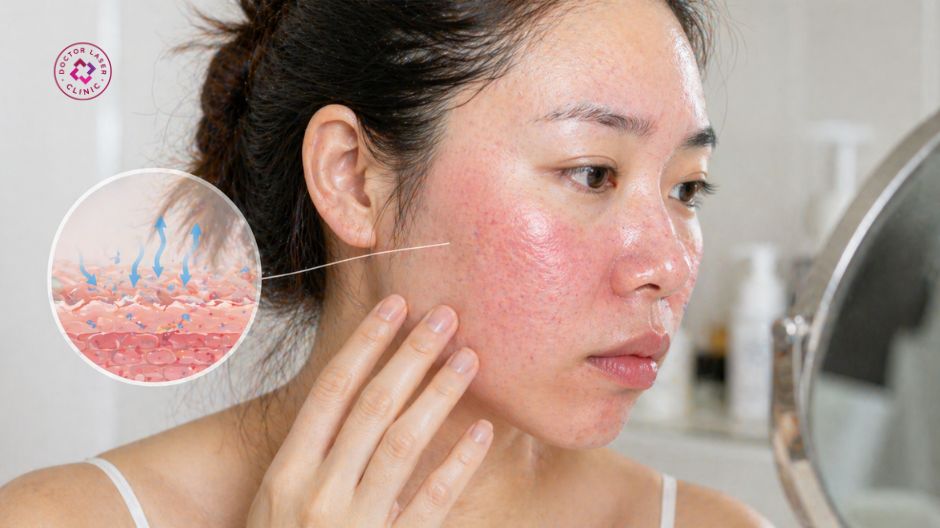 hàng rào bảo vệ da yếu dễ sưng sau peel
