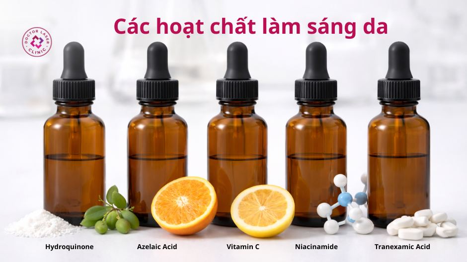 hoạt chất trị thâm sau peel da 