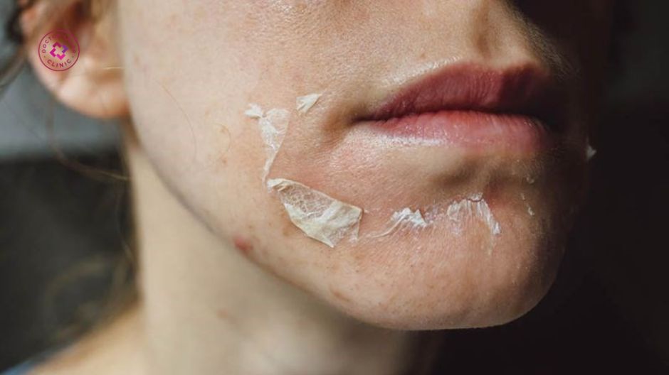 hiện tượng bong tróc da sau peel