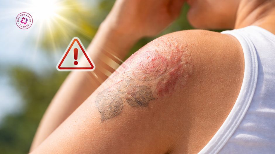 không chống nắng sau xoá xăm để lại sẹo