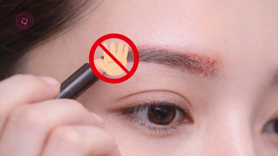 không trang điểm chân mày sau xoá xăm