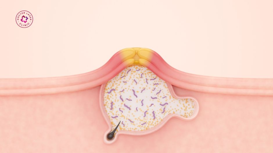 mồ hôi tế bào chết gây bít tắc lỗ chân lông