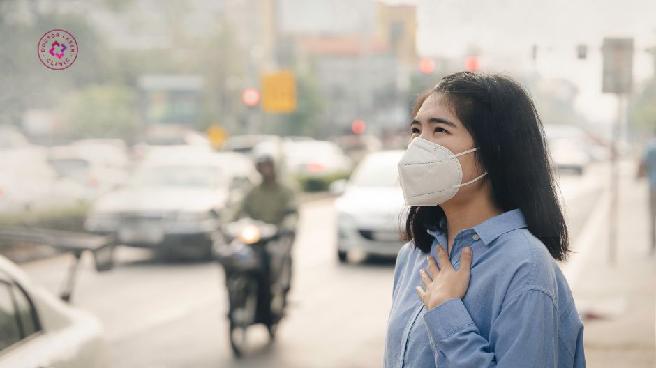 môi trường ô nhiễm gây mụn trứng cá bọc