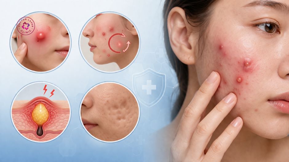 mụn bọc sưng to cần thăm khám bác sĩ