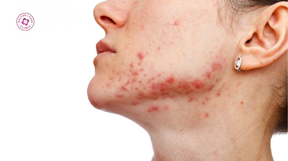 mụn cằm quai hàm