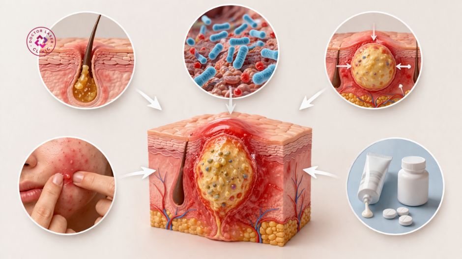 những nguyên nhân hình thành mụn bọc chai cứng