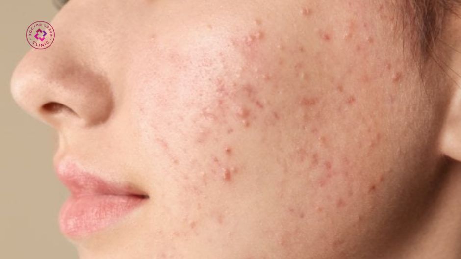 nổi mụn sau peel da