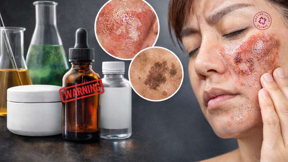 peel da kém chất lượng gây bỏng hoá chất 