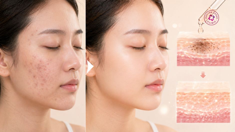 peel da mờ thâm sau mụn 