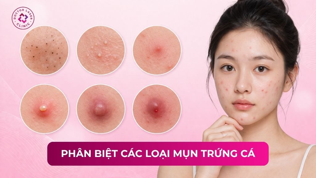 Phân biệt các loại mụn trứng cá thường gặp và cách phòng ngừa