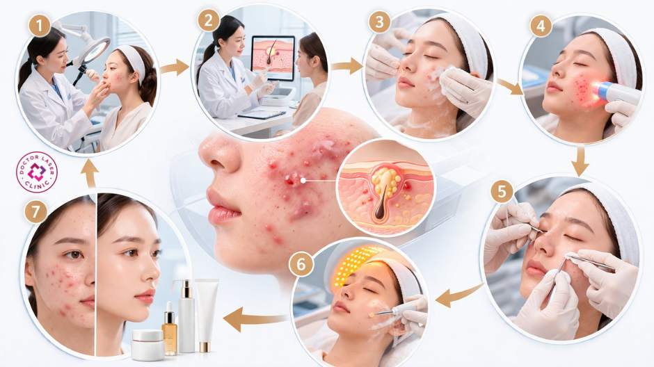 quy trình điều trị mụn bọc không đầu chuẩn y khoa