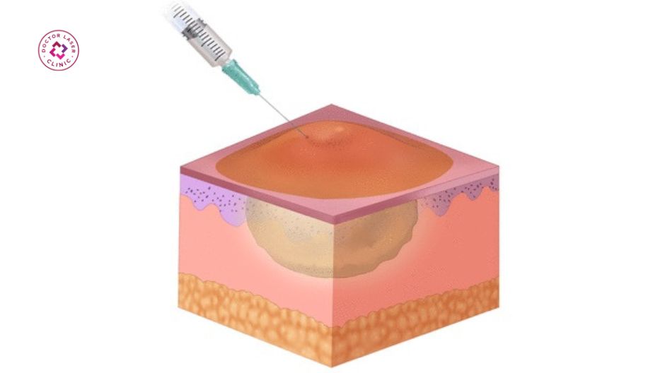 rạch dẫn lưu mủ mụn nang