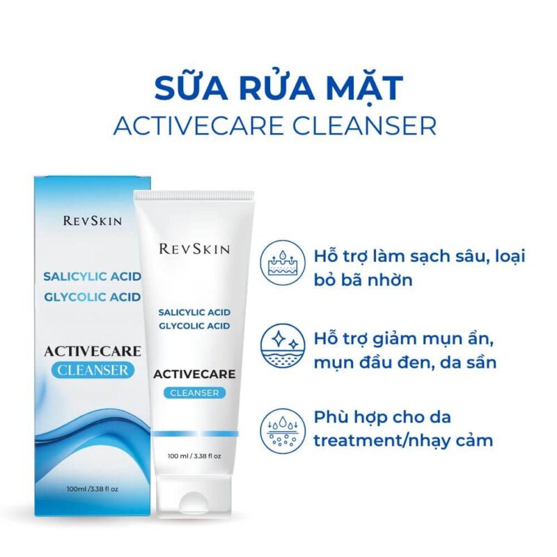 sữa rửa mặt revskin activecare cleanser