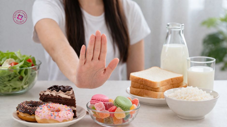 thay đổi chế độ ăn uống giúp cải thiện da mụn